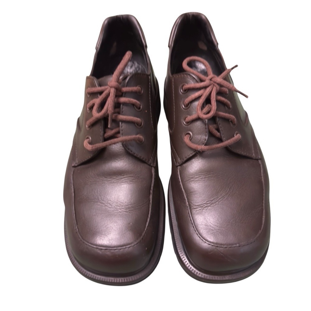 Dr Martens Brown Leather Moc Toe Oxford Shoes Men's 11 Lace Up AirWair Classic - Picture 7 of 14